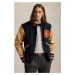 Bomber bunda Polo Ralph Lauren Polo Varsity Jacket modrá barva, přechodná, 710949941