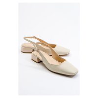 LuviShoes State Beige Skin Women's Heeled Shoes