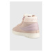 Semišové sneakers boty Fila Highflyer růžová barva