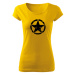 DRAGOWA dámské tričko star, žlutá 150g/m2