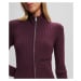 Šaty karl lagerfeld jeans klj lslv knitted zip dress plum perfect