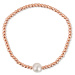 JwL Luxury Pearls Bronzový korálkový náramek s pravou sladkovodní perlou JL0715