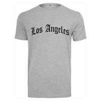 Pánské tričko krátký rukáv // Mister Tee / Los Angeles Wording Tee heather grey