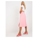 BABY PINK MIDI SUKNĚ S ROZPARKEM -FA-SD-7954.99-BABY PINK