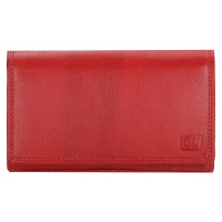 Dámská kožená peněženka Double-d - červená