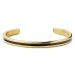 Rebel&Rose Pevný otevřený náramek z oceli Bangle Gold Black RR-MB010-Gcm - L