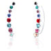 JwL Luxury Pearls Slušivé podélné náušnice s barevnými krystaly JL0742