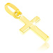 Lesklý přívěsek ze žlutého zlata 375, malý latinský kříž