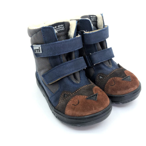 Dětské zimní boty KTR 315 Sova modrá VLNA