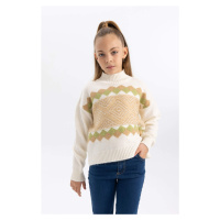 DEFACTO Girl Crop Half Turtleneck Pullover