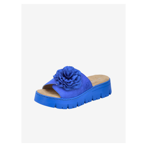 Modré dámské pantofle Rieker