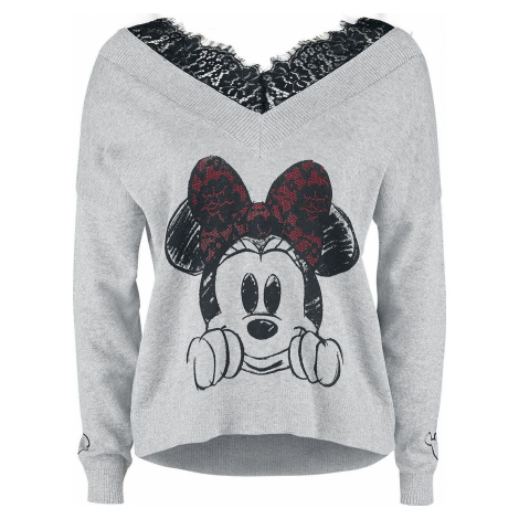 Mickey & Minnie Mouse Minnie Maus Dámnský svetr prošedivelá