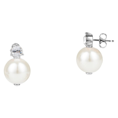 Liu Jo Elegantní ocelové náušnice s perlou Essential LJ2162