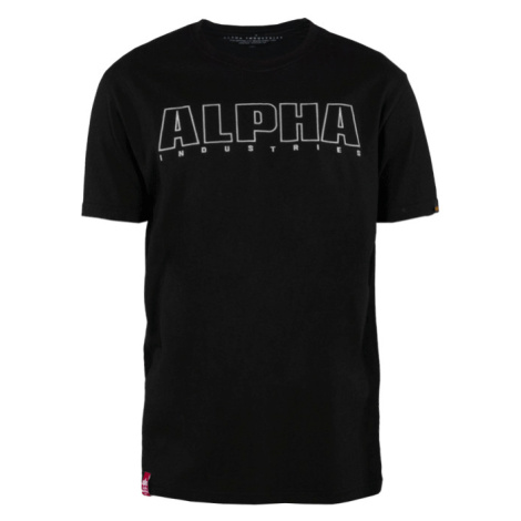 Alpha Industries Tričko Embroidery Heavy T černá | bílá