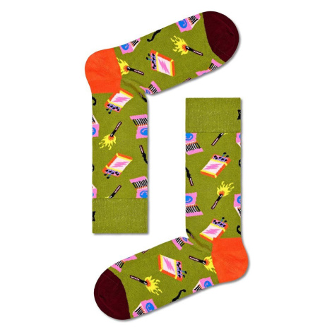 Ponožky Happy Socks Matches Sock zelená barva