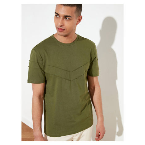 Zelené pánské tričko Trendyol