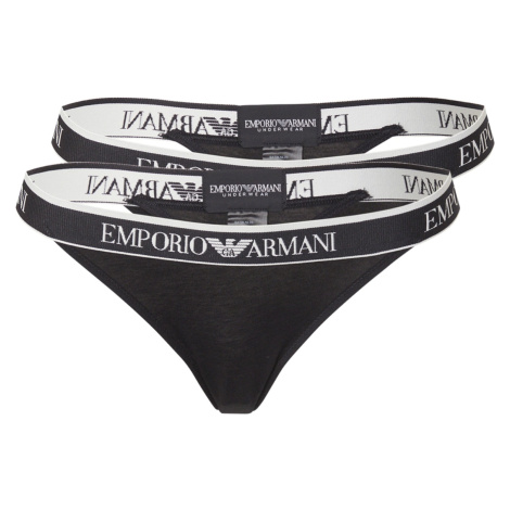 Emporio Armani Tanga černá / bílá