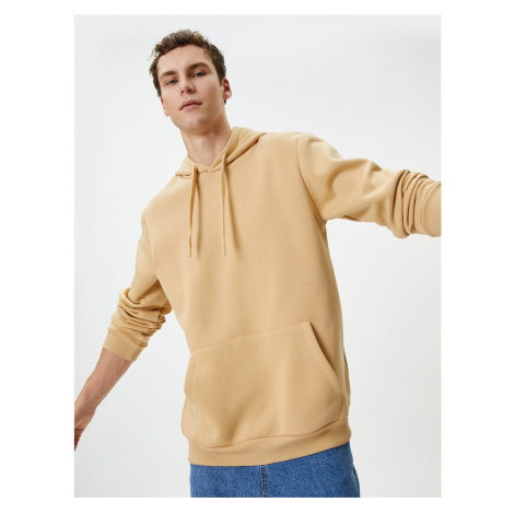 Koton Hooded Sweatshirt Kangaroo Pocket Detail Long Sleeve