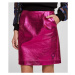 Sukně karl lagerfeld metallic karl coated skirt růžová