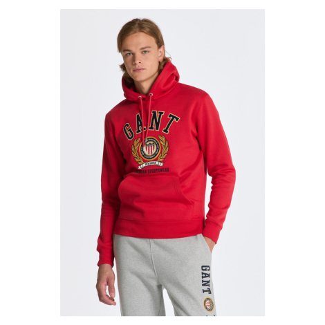 MIKINA GANT CREST SWEAT HOODIE RICH RED