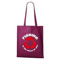 DOBRÝ TRIKO Bavlněná taška s potiskem Fishing Barva: Fuchsiová