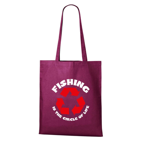 DOBRÝ TRIKO Bavlněná taška s potiskem Fishing Barva: Fuchsiová