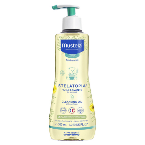 Mustela Dětský sprchový a koupelový olej pro extrémně suchou a atopickou pokožku Stelatopia (Cle