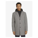 Světle šedý pánský zimní kabát s všitou vsadkou Tom Tailor Denim - Pánské