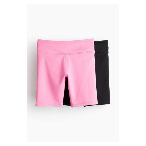 H & M - Sportovní cyklistické šortky z DryMove™ 2 kusy - růžová H&M