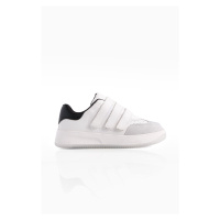 Marjin Women's Sneaker High Sole Velcro Sports Shoes Rizan White