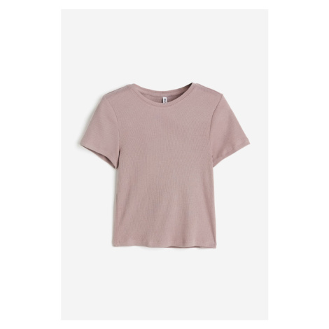 H & M - Přiléhavé tričko - růžová H&M
