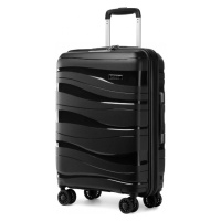 KONO Cestovní kufr na kolečkách s TSA zámkem 105L - černý