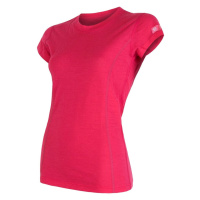 Sensor Merino Active dámské tričko krátký rukáv Magenta (růžová)