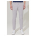 ALTINYILDIZ CLASSICS Men's Gray Slim Fit Slim Fit Trousers with Side Pockets, Cotton Flexible Do