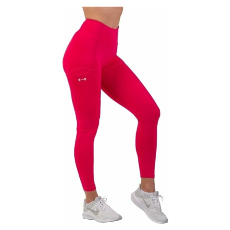 Nebbia Active High-Waist Smart Pocket Leggings Pink Fitness kalhoty