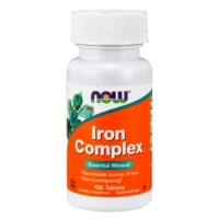 Now Foods Iron Complex (železo) 100 rostlinných tablet