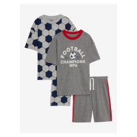 Sada dvou klučičích pyžam v šedé barvě s fotbalovým motivem Marks & Spencer