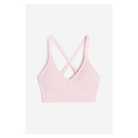 H & M - Sportovní podprsenka Medium Support z DryMove™ - růžová H&M