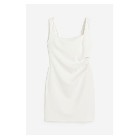 H & M - Skládané šaty - bílá H&M