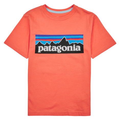 Patagonia BOYS LOGO T-SHIRT Oranžová