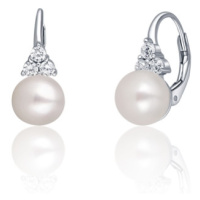 Dámské stříbrné naušnice s perlou SVLE0696XH2P100