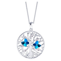 Preciosa Stříbrný náhrdelník s krystaly Tree of Life 6072 46 (řetízek, přívěsek)