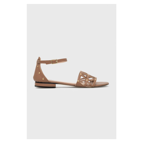 Kožené sandály Marella Ampezzo dámské, hnědá barva