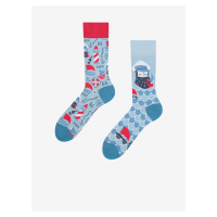 Červeno-modré dámské veselé ponožky Dedoles Ahoj