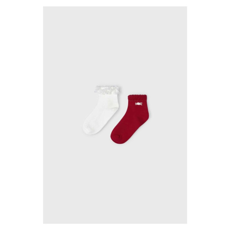 Dětské ponožky Mayoral 2-pack červená barva