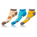 Bellinda CRAZY IN-SHOE SOCKS 3x - Modern color low crazy socks unisex - brown - yellow - blue
