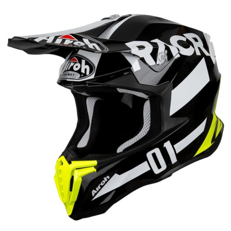AIROH Twist Racr TWRA17 off-road helma černá/bílá/žlutá