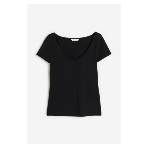 H & M - Přiléhavé tričko - černá H&M