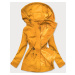 Dámská bunda parka v hořčicové barvě s kapucí (6364)