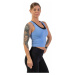 Nebbia Sporty Slim-Fit Crop Tank Top Light Blue Fitness tričko